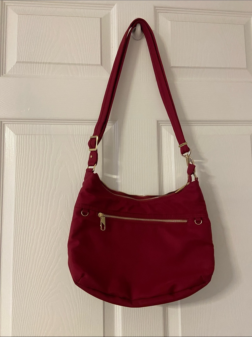 TRAVELON Cranberry Red ANTI-THEFT Crossbody Bag